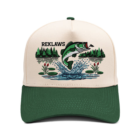 Large Mouth Bass Hat - Green Bill