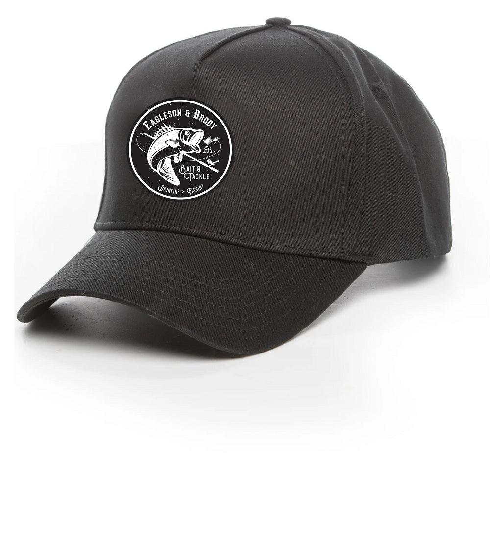 Drinkin and Fishing Curved Snapback Hat